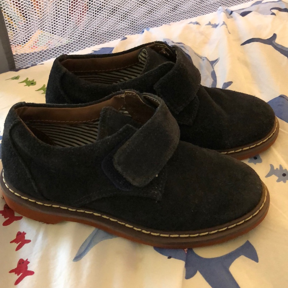 Blue Suede Velcro Tucker + Tate toddler dress shoe